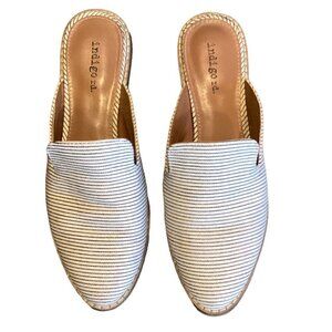 Indigo Rd. Hayze Striped Canvas Mules Sz 6-1/2 M #146T